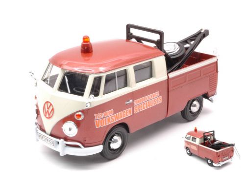 MOTORMAX MTM79585 VW TYPE 2 (T1) 1965 TOW TRUCK WHITE/BROWN 1:24 Modellino