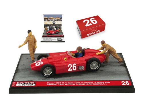 BRUMM BMS2110 FERRARI D50 J.M.FANGIO 1956 N.26 2nd ITALY GP ED.LIM.200 PCS 1:43 Modellino