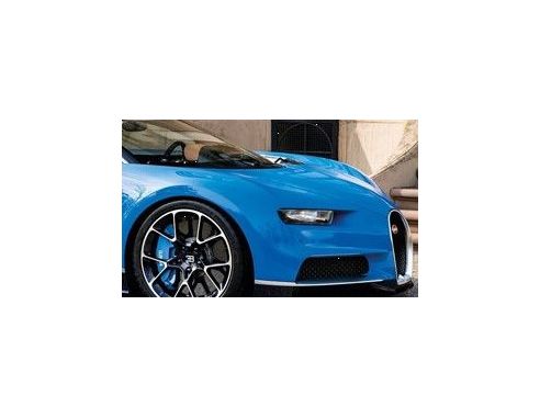 LOOKSMART LS490B BUGATTI CHIRON SPORT GREY CARBON/FRENCH RACING BLUE 1:43 Modellino