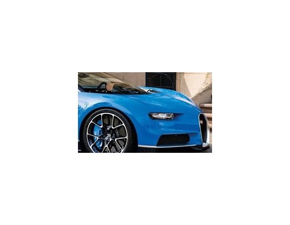 LOOKSMART LS490B BUGATTI CHIRON SPORT GREY CARBON/FRENCH RACING BLUE 1:43 Modellino