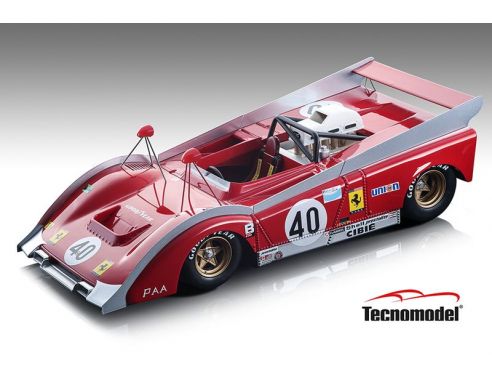 TECNOMODEL TMD18225C FERRARI 712 CAN AM N.40 TEAM NART WATKINS GLEN 1972  J.P.JARIER 1:18 Modellino