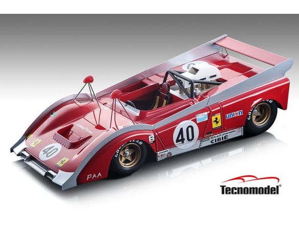 TECNOMODEL TMD18225C FERRARI 712 CAN AM N.40 TEAM NART WATKINS GLEN 1972  J.P.JARIER 1:18 Modellino