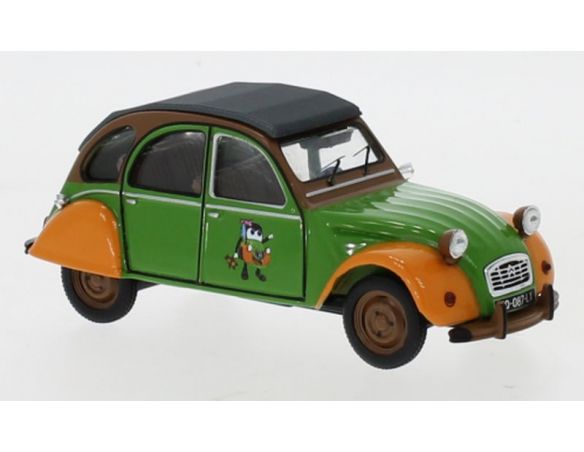 IXO MODEL CLC374N CITROEN 2 CV GREEN/ORANGE 1978 DEUCHIE 1  DONATION 1:43 Modellino