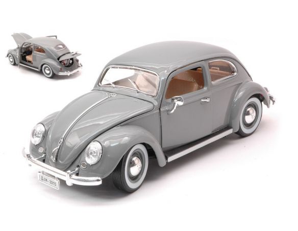 BBURAGO BU12029A VW KAFER BEETLE 1955 MOUSE GREY 1:18 Modellino