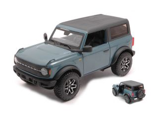 MAISTO MI31530B FORD BRONCO BADLANDS 2021 LIGHT BLUE 1:24 Modellino