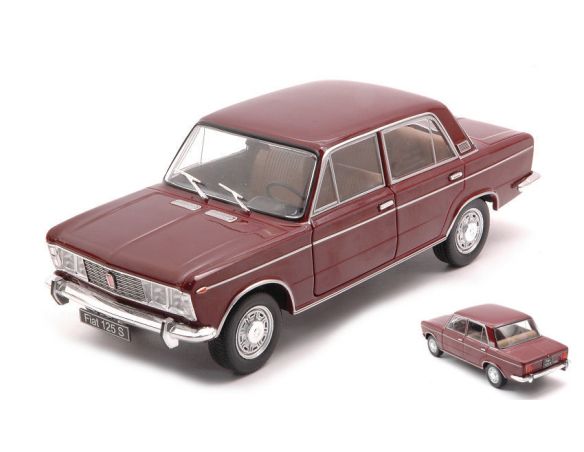 WHITEBOX WB124075 FIAT 125 SPECIAL DARK RED 1:24 Modellino