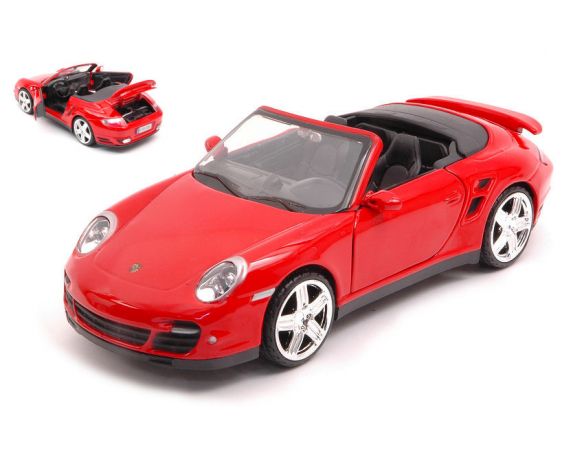MONDO MOTORS MM51048P PORSCHE 911 TURBO CABRIO RED 1:24 Modellino