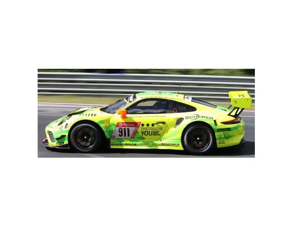 SPARK MODEL S18SG036 PORSCHE 911 GT3 R N.911 DSQ 24 H NURBURGRING 2019 BAMBER-CHRISTENSEN-EST Modellino