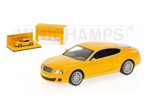 1/43 minichamps - bentley continental gt - 2008 - yellow