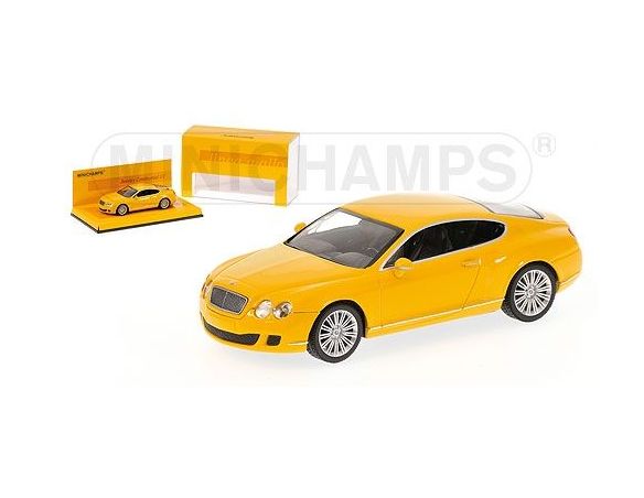 MINICHAMPS 436139601 BENTLEY CONTINENTAL GT 2008 YELLOW Modellino
