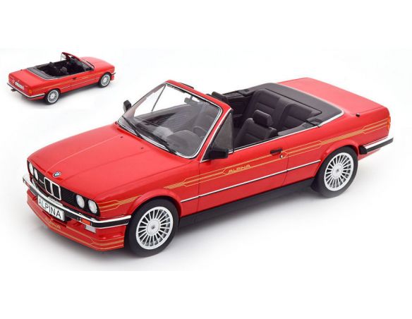 MODELCARGROUP MCG18223 BMW ALPINA C2 2,7 CONVERTIBLE RED DECORATED BASIS BMW E30 1:18 Modellino