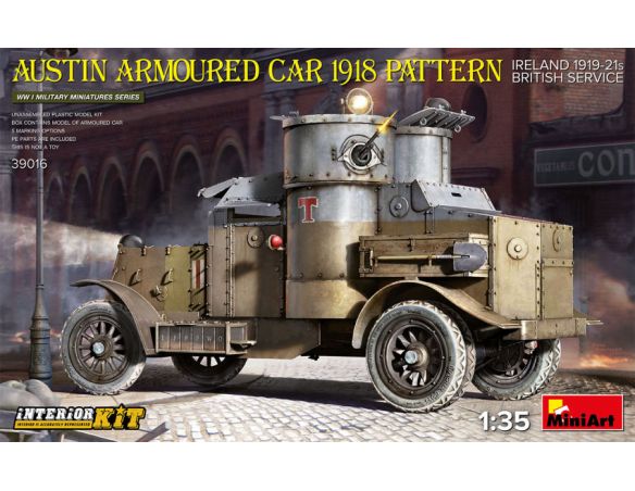 MINIART MIN39016 AUSTIN ARMOUR.CAR 1918 PATTERN IRELAND 1919-21 INTERIOR KIT 1:35 Modellino