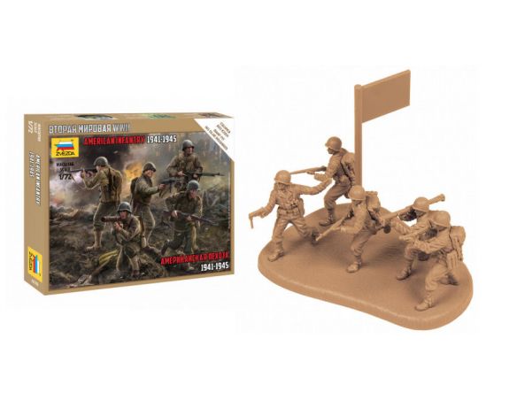 ZVEZDA Z6278 US INFANTRY WWII KIT 1:72 Modellino