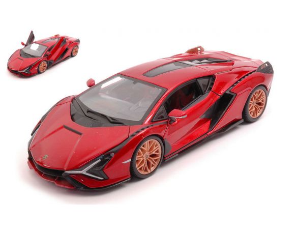 BBURAGO BU21099R LAMBORGHINI SIAN FKP 37 METALLIC RED 1:24 Modellino