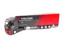 BBURAGO BU31460Z MERCEDES ACTROS GIGASPACE HAULER WITH TRAILER YOKOHAMA 1:43 Modellino