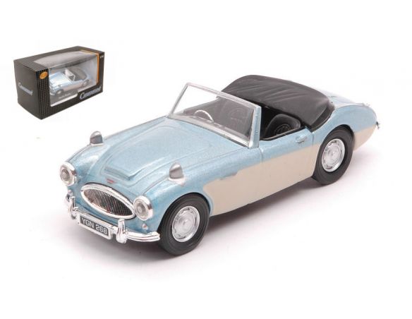 CARARAMA CA4-16240 AUSTIN HEALEY CONVERTIBLE LIGHT BLUE 1:43 Modellino