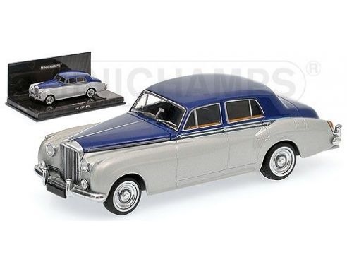 MINICHAMPS 436139950 BENTLEY S2 1960 SILVER & BLUE Modellino