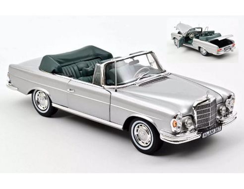 NOREV NV183761 MERCEDES 280 SE CABRIOLET 1969 SILVER METALLIC 1:18 Modellino