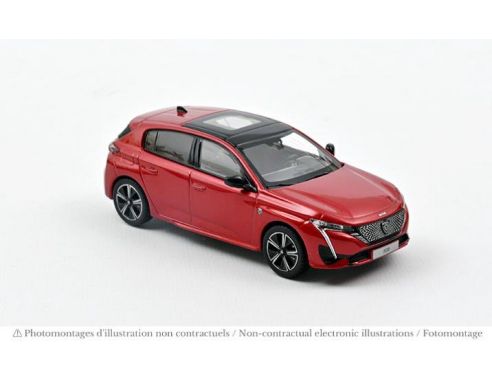 NOREV NV473932 PEUGEOT 308 GT 2021 ELIXIR RED 1:43 Modellino