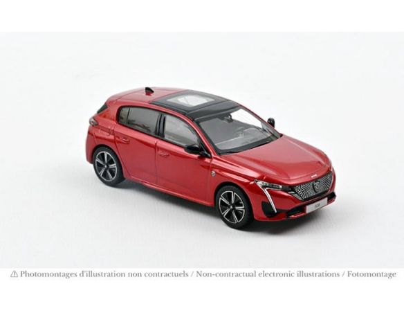 NOREV NV473932 PEUGEOT 308 GT 2021 ELIXIR RED 1:43 Modellino