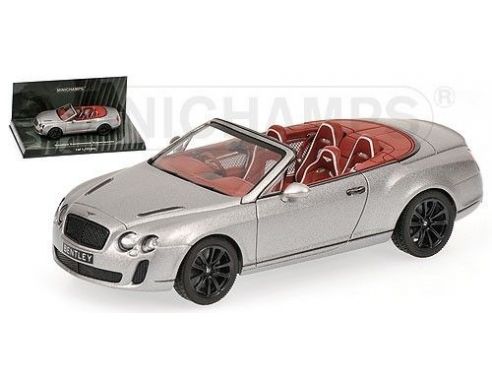 Minichamps PM436139970 BENTLEY CONTINENTAL SUPERSPORTS CABRIOLET 2010 SILVER 1:43 Modellino