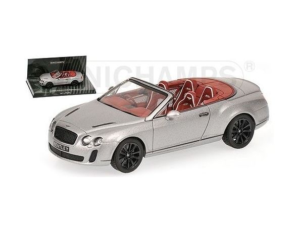 Minichamps PM436139970 BENTLEY CONTINENTAL SUPERSPORTS CABRIOLET 2010 SILVER 1:43 Modellino