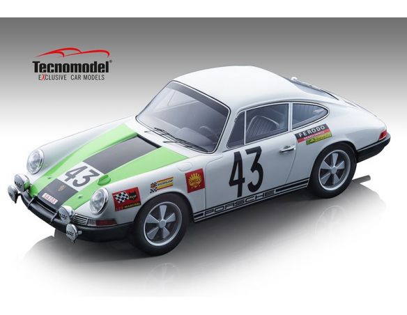 TECNOMODEL TMD18159A PORSCHE 911 T N.43 LE MANS 1968 GABAN-VANDERSCHRICK 1:18 Modellino