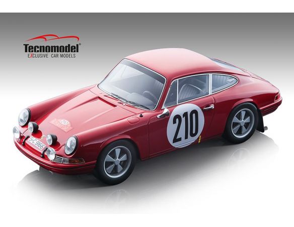 TECNOMODEL TMD18159B PORSCHE 911 T N.210 WINNER RALLY MONTE CARLO 1968 ELFORD-STONE 1:18 Modellino