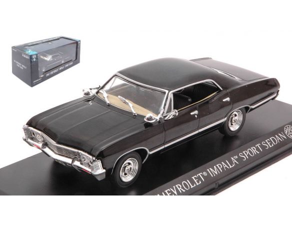GREENLIGHT GREEN86443 CHEVROLET IMPALA SPORT SEDAN 1967 TUXEDO BLACK 1:43 Modellino