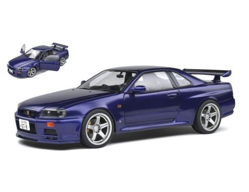 SOLIDO SL1804303 NISSAN GTR R34 1999 PURPLE 1:18 Modellino