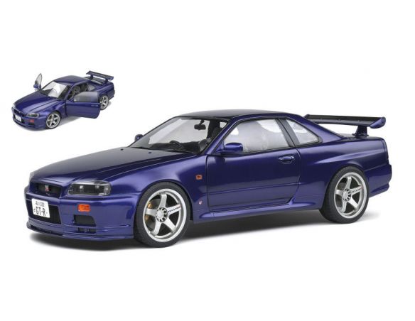SOLIDO SL1804303 NISSAN GTR R34 1999 PURPLE 1:18 Modellino