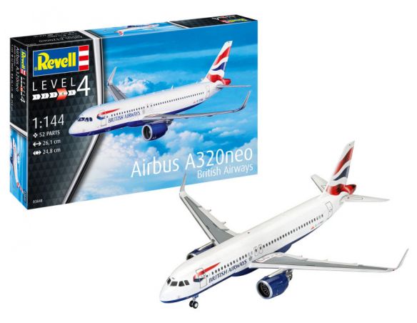 REVELL RV03840 AIRBUS A320NEO BRITISH AIRWAYS KIT 1:144 Modellino