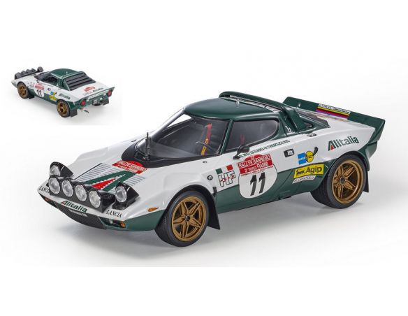 TOPMARQUES TOP099B LANCIA STRATOS HF N.11 WINNER SANREMO 1975 WALDEGARD-THORSZELIUS 1:18 Modellino