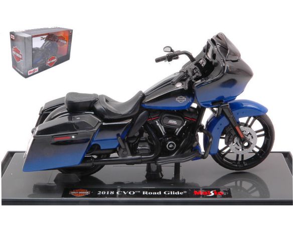 MAISTO MI19136 HARLEY DAVIDSON CVO ROAD GLIDE 2018 BLUE 1:18 Modellino