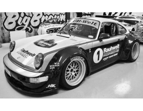 IXO MODEL MOC306 PORSCHE 964 RWB RAUH-WELT WHITE-BLUE 1:43 Modellino