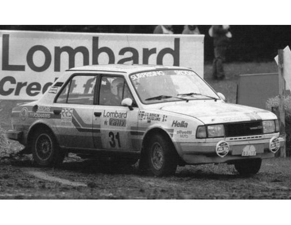 IXO MODEL RAC351 SKODA 130 L N.31 RAC RALLY 1987  HAUGLAND-BOHLIN 1:43 Modellino