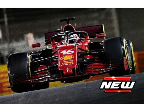 BBURAGO BU36828L FERRARI F1 SF21 N.16 2021 CHARLES LECLERC SIGNATURE 1:43 Modellino