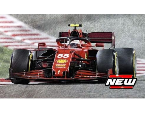 BBURAGO BU36828S FERRARI F1 SF21 N.55 2021 CARLOS SAINZ SIGNATURE 1:43 Modellino