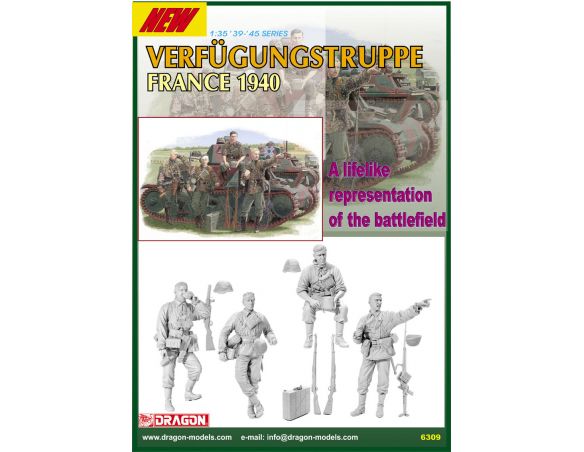 DRAGON D6309 DAS REICH DIVISION FRANCE 1940 KIT 1:35 Modellino