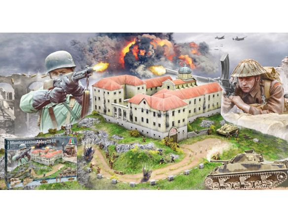 ITALERI IT6198 MONTECASSINO 1944 GUSTAV LINE BATTLE KIT 1:72 Modellino