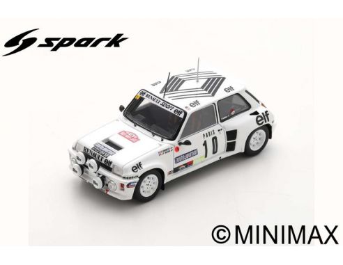 SPARK MODEL S5561 RENAULT 5 TURBO N.10 MONTE CARLO 1985 D.SNOBECK-J.P.BECHU 1:43 Modellino