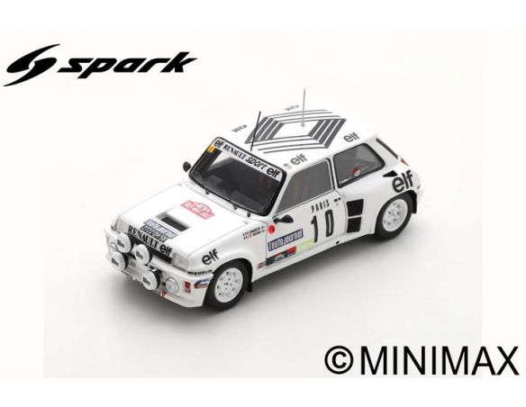 SPARK MODEL S5561 RENAULT 5 TURBO N.10 MONTE CARLO 1985 D.SNOBECK-J.P.BECHU 1:43 Modellino
