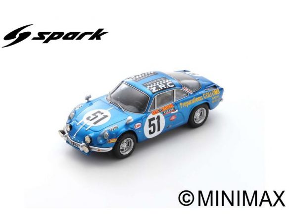 SPARK MODEL S6103 ALPINE A110 N.51 LM 1968 B.COLLOMB-F.LACARREAU 1:43 Modellino