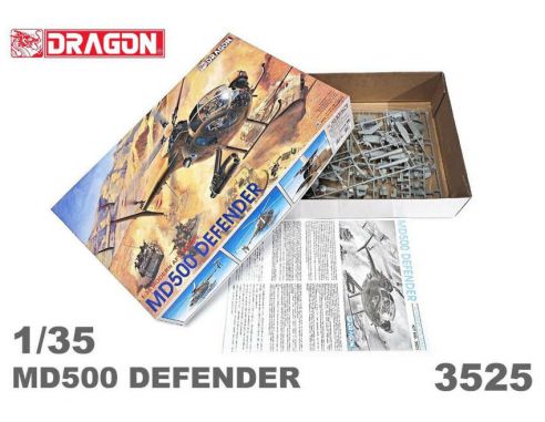 DRAGON D3525 MD500 DEFENDER KIT 1:35 Modellino