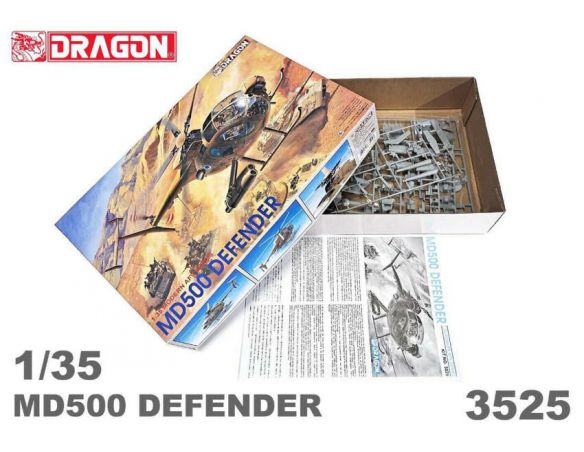 DRAGON D3525 MD500 DEFENDER KIT 1:35 Modellino