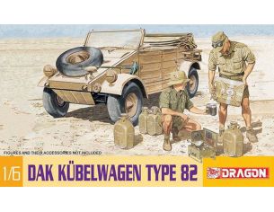 DRAGON D75021 DAK KUBELWAGEN TYPE 82 KIT 1:6 Modellino