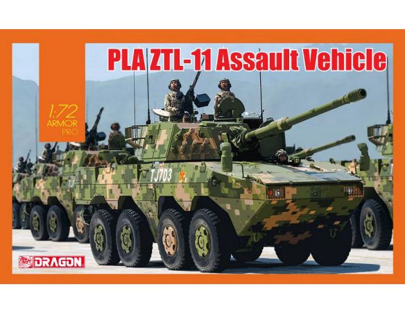 DRAGON D7683 PLA ZTL-11 ASSAULT GUN KIT 1:72 Modellino