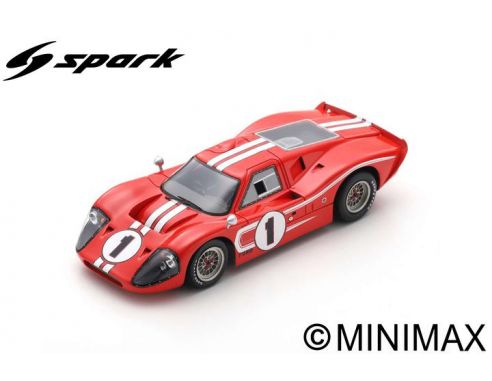 SPARK MODEL S43LM67 FORD MK IV N.1 WINNER LM 1967 D.GURNEY-A.J.FOYT 1:43 Modellino