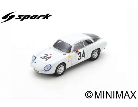 SPARK MODEL S9052 ALFA ROMEO GIULIETTA SPORT ZAGATO N.34 LM 1963 G.SALA-R.ROSSI 1:43 Modellino