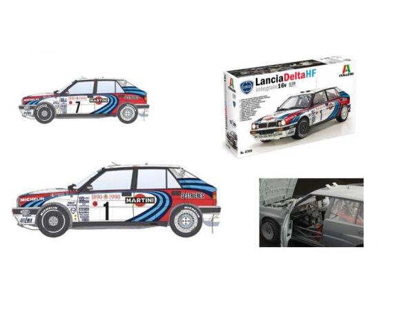 ITALERI IT4709 LANCIA DELTA HF 16V N.1/N.7 MONTE CARLO 1990 KIT 1:12 Modellino